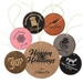 Customizable Leatherette Circle Holiday Ornament