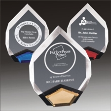 Marquis Acrylic Award in Multiple Colors and Sizes with Custom Laser Engraving or Full-Color Printing