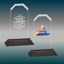 Pop-In Acrylic Award with Frosted Corners â€“ Custom Engraved or Full-Color Print