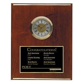 Award Clock Plaque