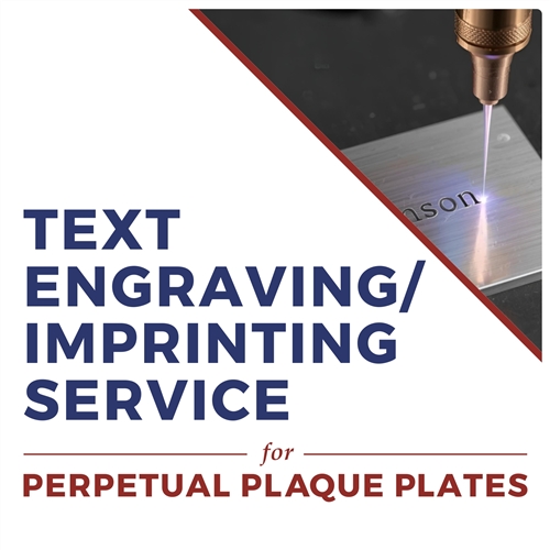 Engraving/Imprinting Service for Perpetual Plaque Plates