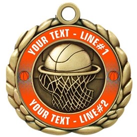 Basketball Medal 2-1/2"