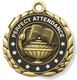 Perfect Attendance Medal 2-1/2&quot;