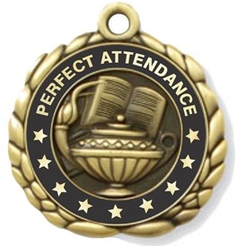 Perfect Attendance Medal 2-1/2"