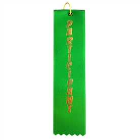 Green Participant Ribbon with a star crest in the middle.