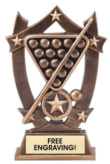Billiards Sculpted Resin Trophy
