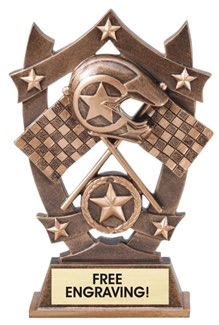 Racing Sculpted Resin Trophy