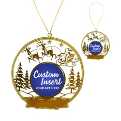 Customizable Snowglobe Holiday Ornament