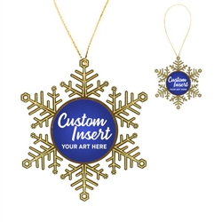Customizable Snowflake Holiday Ornament