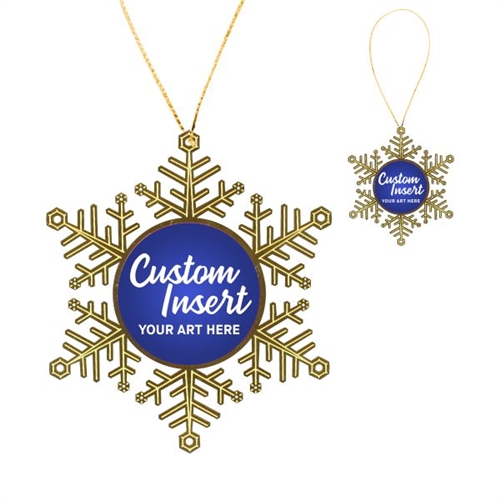 Customizable Snowflake Holiday Ornament