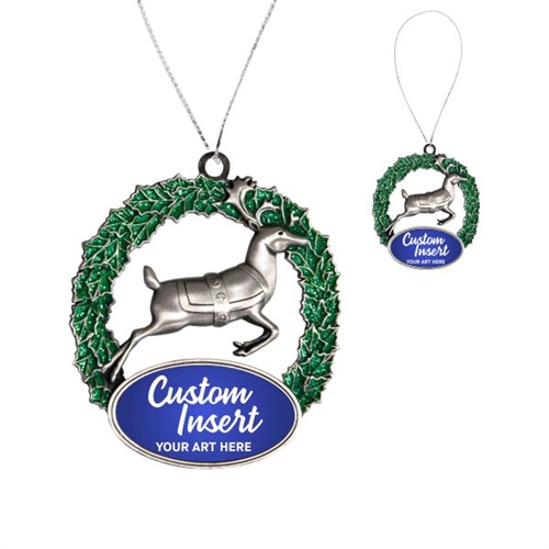 Customizable Reindeer Holiday Ornament