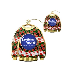 Customizable Ugly Sweater Holiday Ornament