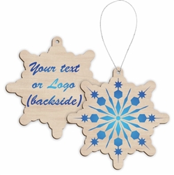 Personalized Wood Snowflake Christmas Ornament