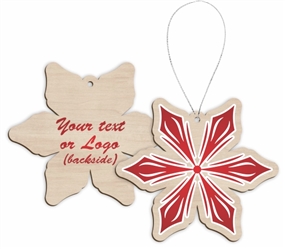 Personalized Wood Snowflake Christmas Ornament